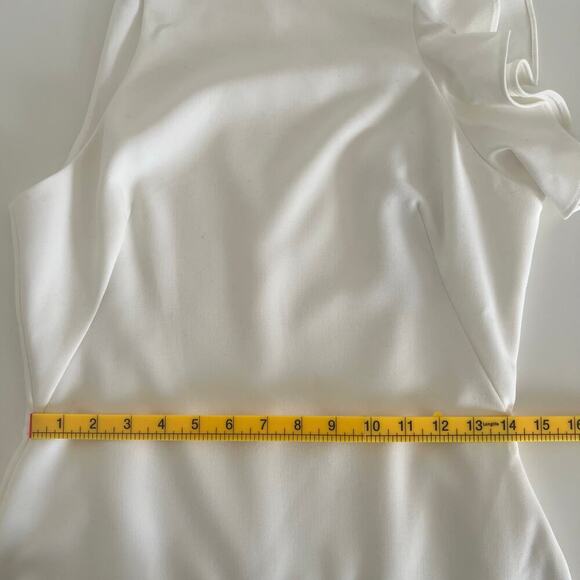 Black Halo Women's Pablo Mini Dress Ruffle White Size 6 NWT Bridal Party - Picture 11 of 11